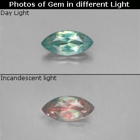 0.17 ct Multicolor Alexandrite Gemstone, Alexandrite Gem in Marquise Facet Shape for Sale.