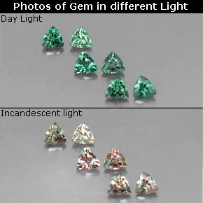 0.82 ct Multicolor Alexandrite Gemstone, Alexandrite Gem in Trillion Facet Shape for Sale.