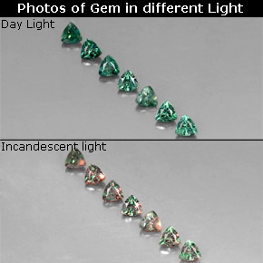 1.03 ct Multicolor Alexandrite Gemstone, Alexandrite Gem in Trillion Facet Shape for Sale.