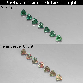 0.77 ct Multicolor Alexandrite Gemstone, Alexandrite Gem in Trillion Facet Shape for Sale.