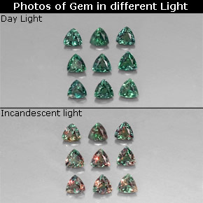 1.15 ct Multicolor Alexandrite Gemstone, Alexandrite Gem in Trillion Facet Shape for Sale.