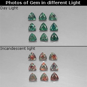 1.01 ct Multicolor Alexandrite Gemstone, Alexandrite Gem in Trillion Facet Shape for Sale.
