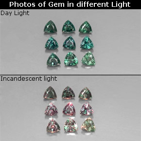 1.31 ct Multicolor Alexandrite Gemstone, Alexandrite Gem in Trillion Facet Shape for Sale.