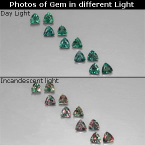 1.17 ct Multicolor Alexandrite Gemstone, Alexandrite Gem in Trillion Facet Shape for Sale.