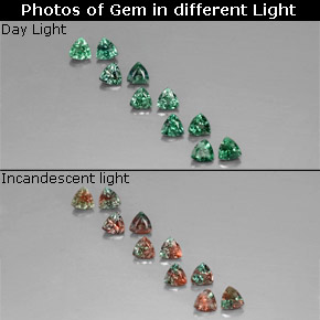1.32 ct Multicolor Alexandrite Gemstone, Alexandrite Gem in Trillion Facet Shape for Sale.