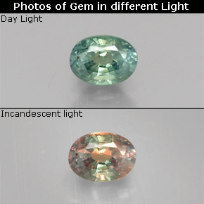 0.13 ct Multicolor Alexandrite Gemstone, Alexandrite Gem in Oval Facet Shape for Sale.