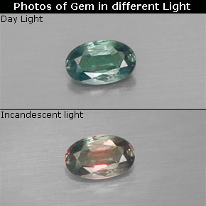 0.17 ct Multicolor Alexandrite Gemstone, Alexandrite Gem in Oval Facet Shape for Sale.