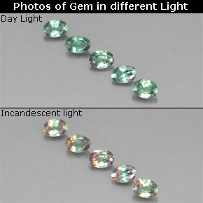 0.55 ct Multicolor Alexandrite Gemstone, Alexandrite Gem in Oval Facet Shape for Sale.