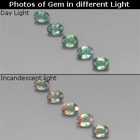 0.55 ct Multicolor Alexandrite Gemstone, Alexandrite Gem in Oval Facet Shape for Sale.