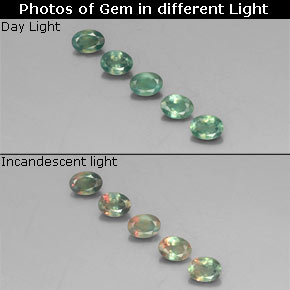 0.57 ct Multicolor Alexandrite Gemstone, Alexandrite Gem in Oval Facet Shape for Sale.