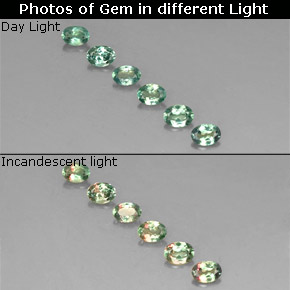 0.70 ct Multicolor Alexandrite Gemstone, Alexandrite Gem in Oval Facet Shape for Sale.