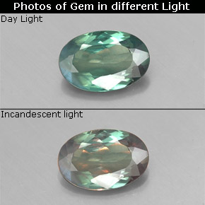 0.42 ct Multicolor Alexandrite Gemstone, Alexandrite Gem in Oval Facet Shape for Sale.