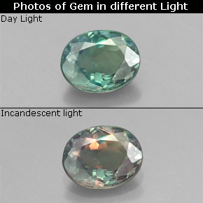 0.47 ct Multicolor Alexandrite Gemstone, Alexandrite Gem in Oval Facet Shape for Sale.