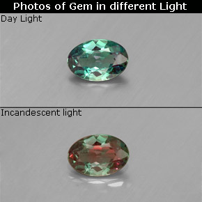 0.36 ct Multicolor Alexandrite Gemstone, Alexandrite Gem in Oval Facet Shape for Sale.