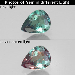 0.28 ct Multicolor Alexandrite Gemstone, Alexandrite Gem in Pear Facet Shape for Sale.