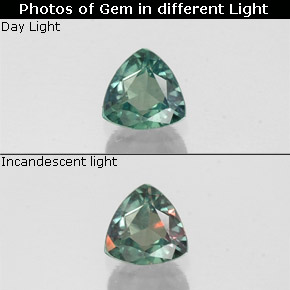 0.15 ct Multicolor Alexandrite Gemstone, Alexandrite Gem in Trillion Facet Shape for Sale.
