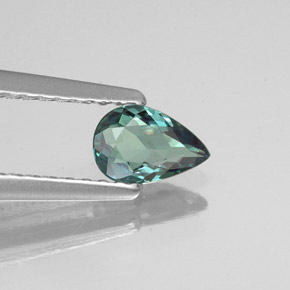 0.35 ct Multicolor Alexandrite Stone, Natural Alexandrite in Pear Facet Shape for Sale