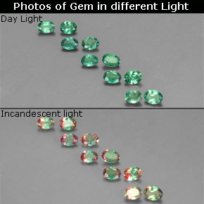 1.09 ct Multicolor Alexandrite Gemstone, Alexandrite Gem in Oval Facet Shape for Sale.