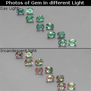 1.66 ct Multicolor Alexandrite Gemstone, Alexandrite Gem in Oval Facet Shape for Sale.