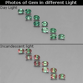 1.38 ct Multicolor Alexandrite Gemstone, Alexandrite Gem in Oval Facet Shape for Sale.