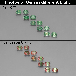 1.22 ct Multicolor Alexandrite Gemstone, Alexandrite Gem in Oval Facet Shape for Sale.