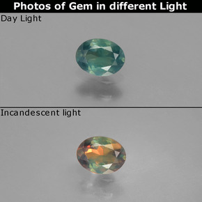 0.31 ct Multicolor Alexandrite Gemstone, Alexandrite Gem in Oval Facet Shape for Sale.