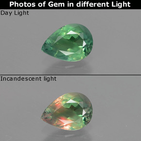 0.79 ct Multicolor Alexandrite Gemstone, Alexandrite Gem in Pear Facet Shape for Sale.