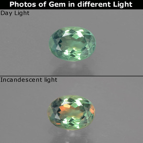 0.55 ct Multicolor Alexandrite Gemstone, Alexandrite Gem in Oval Facet Shape for Sale.