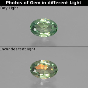 0.48 ct Multicolor Alexandrite Gemstone, Alexandrite Gem in Oval Facet Shape for Sale.