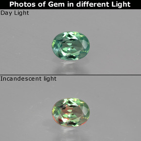 0.34 ct Multicolor Alexandrite Gemstone, Alexandrite Gem in Oval Facet Shape for Sale.