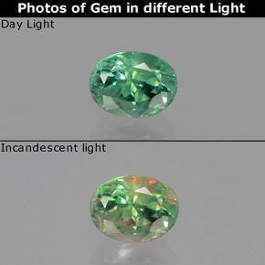 0.94 ct Multicolor Alexandrite Gemstone, Alexandrite Gem in Oval Facet Shape for Sale.