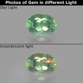 0.98 ct Multicolor Alexandrite Gemstone, Alexandrite Gem in Oval Facet Shape for Sale.