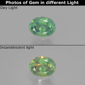 0.51 ct Multicolor Alexandrite Gemstone, Alexandrite Gem in Oval Facet Shape for Sale.