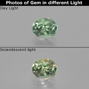 0.48 ct Multicolor Alexandrite Gemstone, Alexandrite Gem in Oval Facet Shape for Sale.
