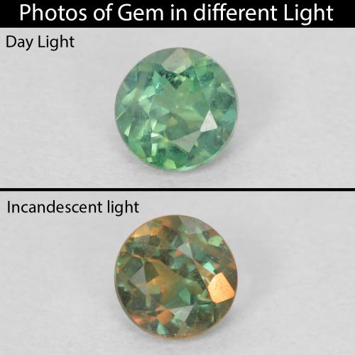 Alexandrite Vert Tour 3,7mm de Madagascar, poids de 0,24 ct, pierre gemme naturelle Non traité de pureté vvs-vs, 1 pièce d'alexandrite round facet, couleur : Vert pistache, dureté de Mohs de 8.5 convient aux bijoux de tous les jours, pierre de sagesse, Photo A