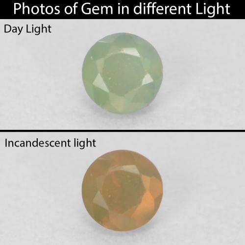 Alexandrita Verde Faceta Redonda de 2,1mm de Madagascar, peso de 0.06 ct, piedra preciosa natural No tratado en claridad vvs, Alexandrita de 1 pieza - Color: Verde muy claro, dureza Mohs de 8.5 Adecuado para joyas de uso diario, Photo A