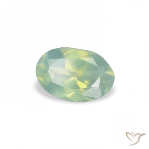 0.09 ct Green Alexandrite Stone, Natural Alexandrite in Oval Facet Shape for Sale
