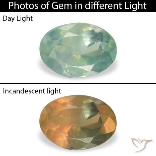 0.10ct Natural Light Mint Green Alexandrite, Oval, VVS-VS