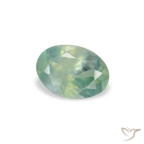 0.10 ct Green Alexandrite Stone, Natural Alexandrite in Oval Facet Shape for Sale