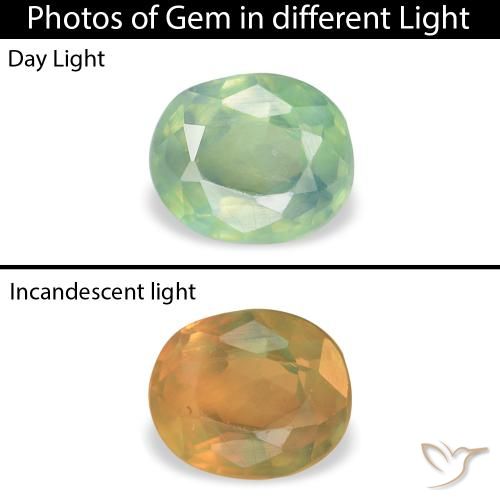 0.11ct Natural Mint Green Alexandrite, Oval, VVS-VS