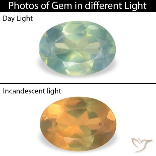 0.07ct Natural Light Green Alexandrite, Oval, VVS-VS