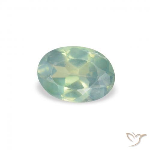 0.07 ct Green Alexandrite Stone, Natural Alexandrite in Oval Facet Shape for Sale