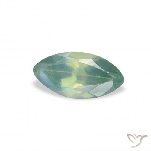 0.12 ct Green Alexandrite Stone, Natural Alexandrite in Marquise Facet Shape for Sale