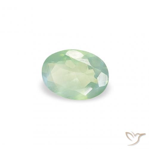 0.12 ct Green Alexandrite Stone, Natural Alexandrite in Oval Facet Shape for Sale
