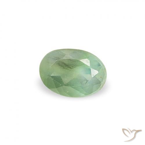 0.12 ct Green Alexandrite Stone, Natural Alexandrite in Oval Facet Shape for Sale