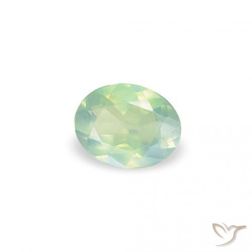 0.10 ct Green Alexandrite Stone, Natural Alexandrite in Oval Facet Shape for Sale
