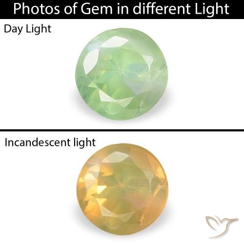 0.19ct Natural Medium Light-Green Alexandrite, Round, VVS-VS