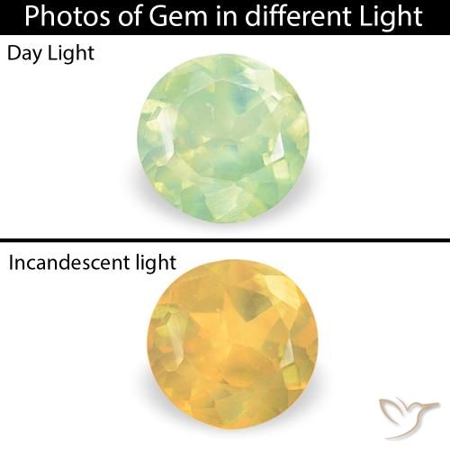 0.10ct Natural Lime Green Alexandrite, Round, VVS-VS