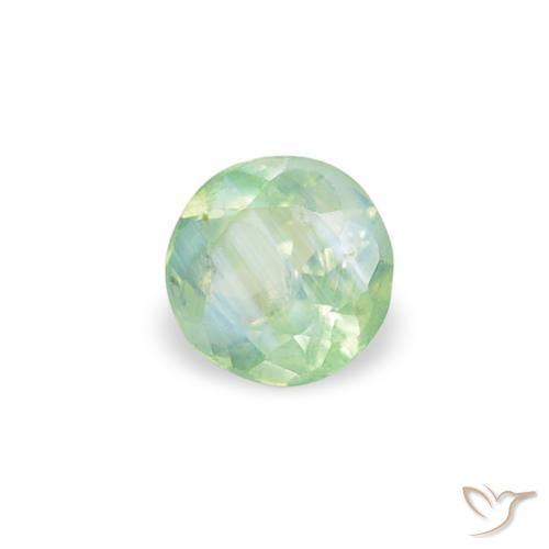 0.11 ct Green Alexandrite Stone, Natural Alexandrite in Round Facet Shape for Sale