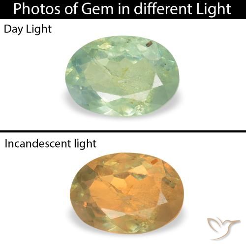 0.49ct Natural Very Light Green Alexandrite, Oval, SI